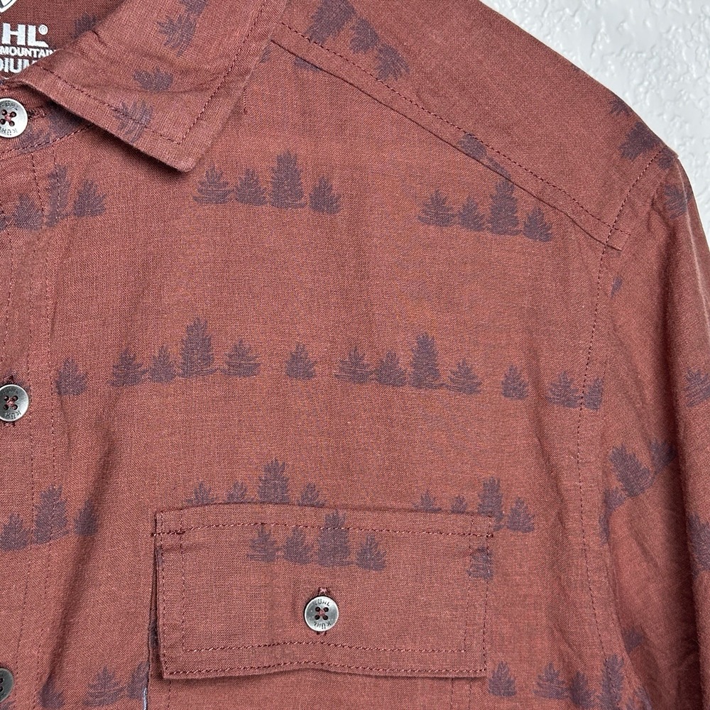 KUHL Thrive Rust Tree 7462 Button Short Sleeve Shirt Hiking Lightweight‎ Medium - Picture 3 of 13